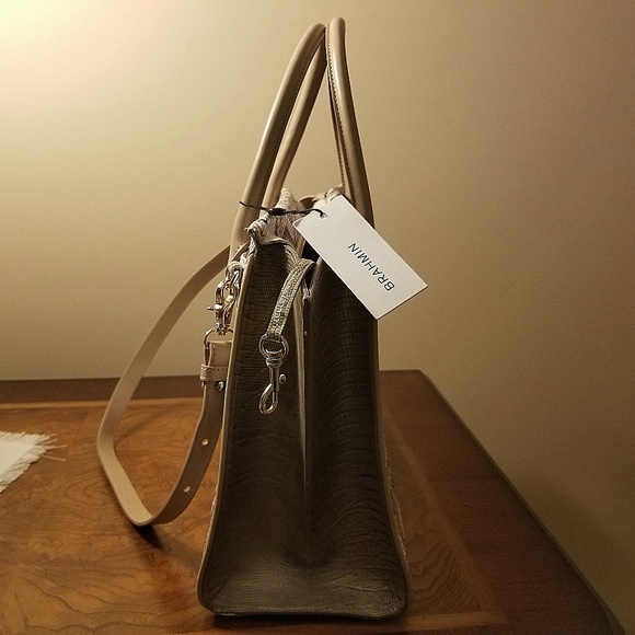 Brahmin Priscilla Pearl Lummus Leather Satchel with Matching Wallet - Picture 4 of 16